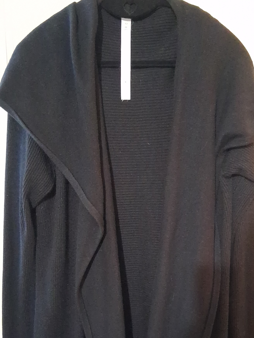 lululemon athletica Black Open-Front Draped Cardigan